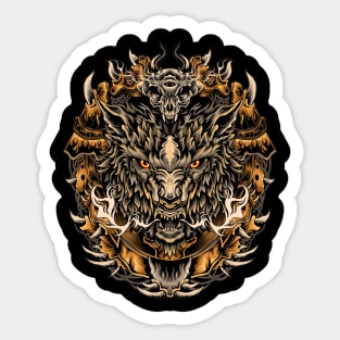 Mecha Wolf Sticker